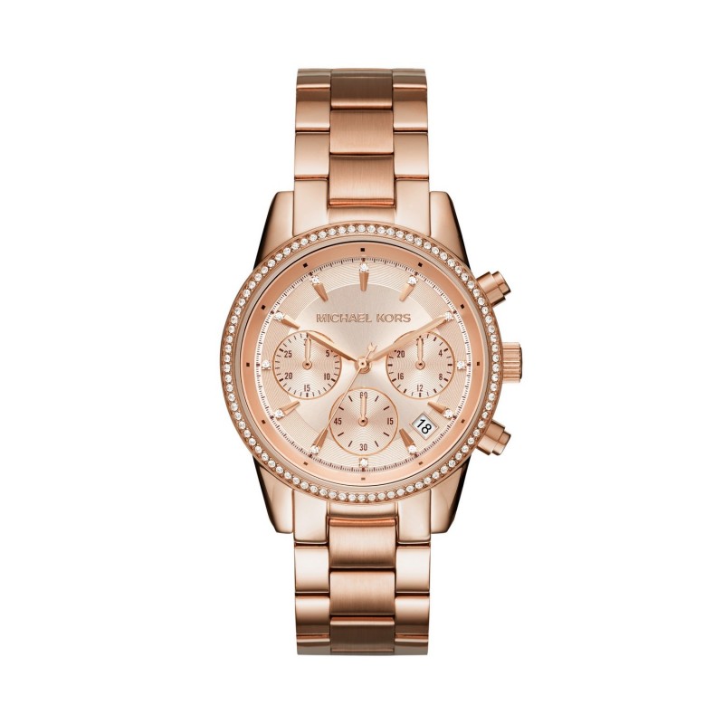 Women's pink watch chronograph Michael Kors Ritz MK6357