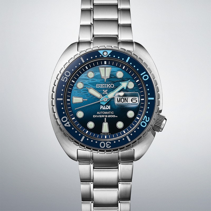 SEIKO Prospex 'Great Blue' Turtle Scuba PADI Special Edition Automatic Ανδρικό Ρολόι SRPK01K1J