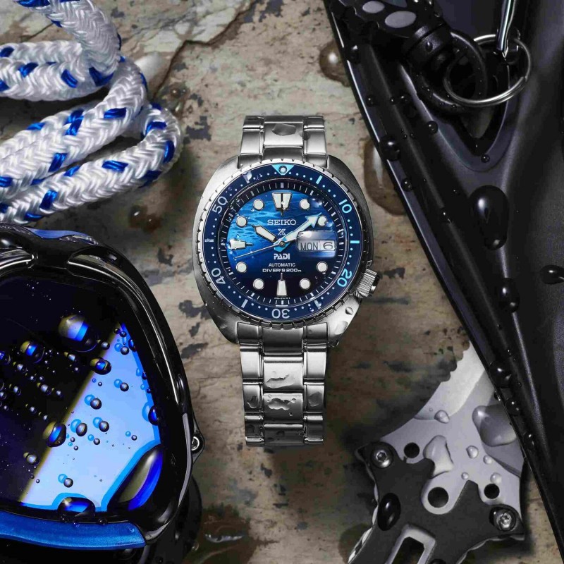 SEIKO Prospex 'Great Blue' Turtle Scuba PADI Special Edition Automatic Ανδρικό Ρολόι SRPK01K1J