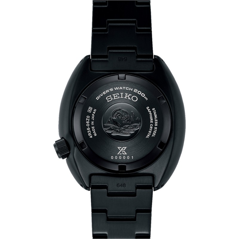 SEIKO Prospex Black Series 'Night Vision' Turtle Diver Automatic Ανδρικό Ρολόι SRPK43K1F