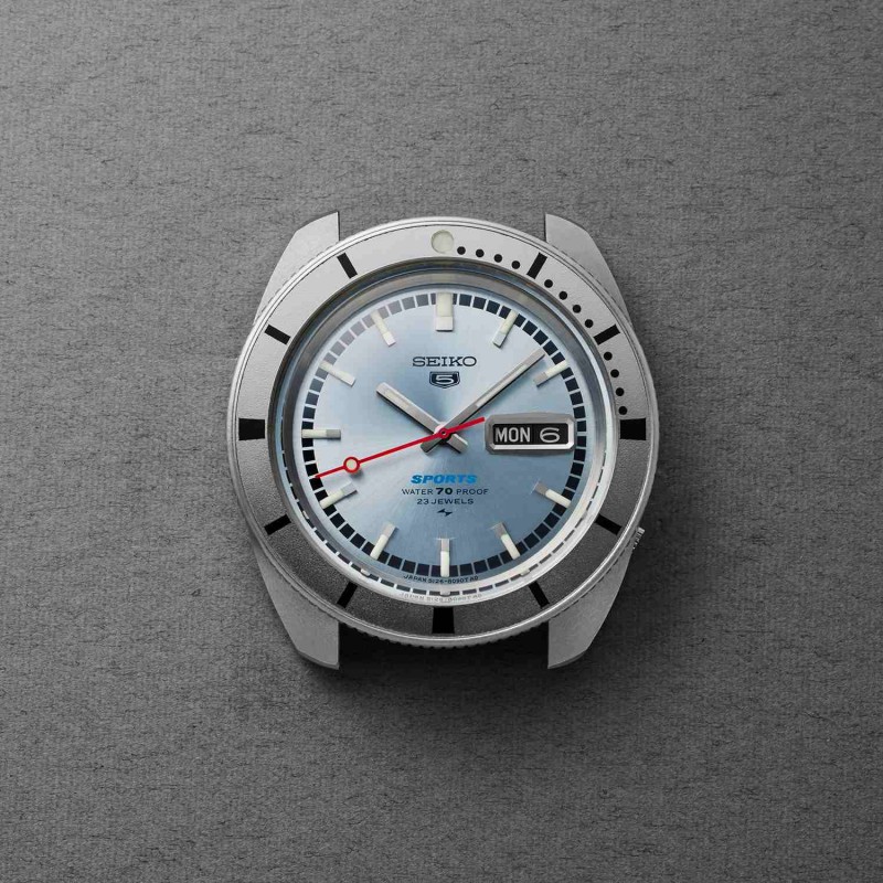 SEIKO 5 Sports 'Ash blue' 1968 Recreation L.E. Automatic Ανδρικό Ρολόι SRPL03K1J LIMITED EDITION 