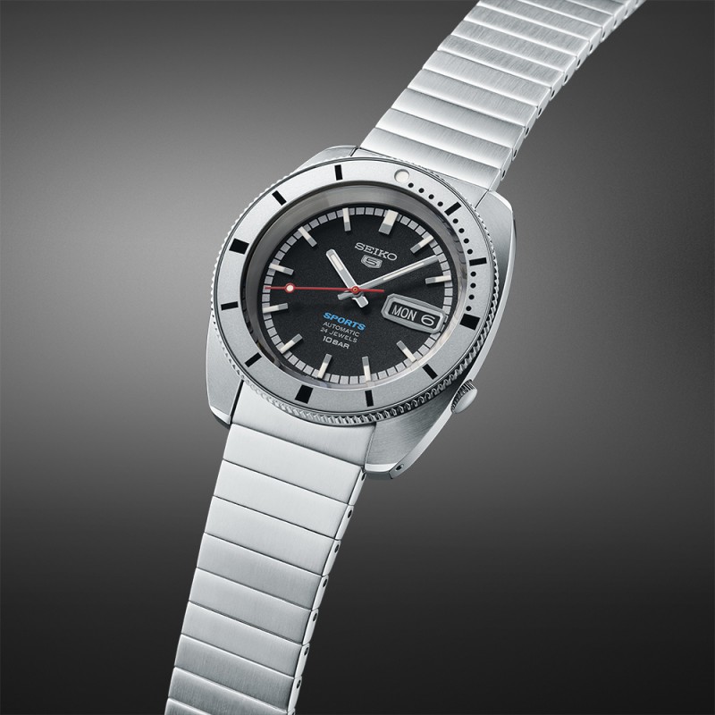 SEIKO 5 Sports 'Pepper Black' 1968 Recreation L.E. Automatic Ανδρικό Ρολόι SRPL05K1J