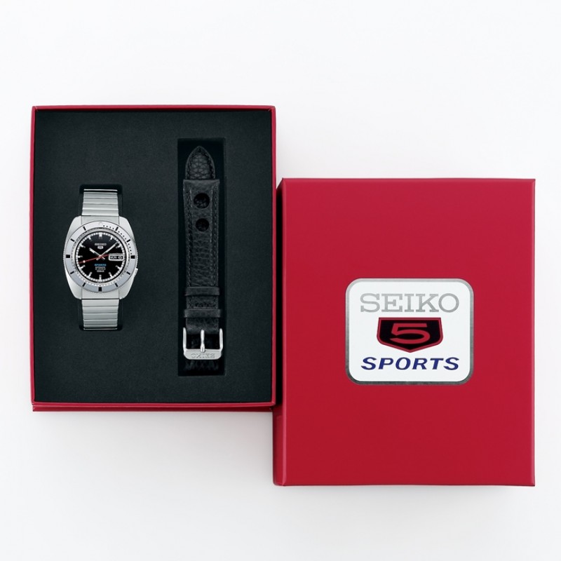 SEIKO 5 Sports 'Pepper Black' 1968 Recreation L.E. Automatic Ανδρικό Ρολόι SRPL05K1J