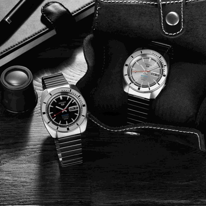 SEIKO 5 Sports 'Pepper Black' 1968 Recreation L.E. Automatic Ανδρικό Ρολόι SRPL05K1J