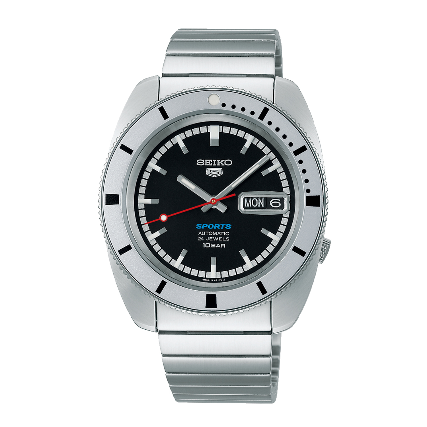 SEIKO 5 Sports 'Pepper Black' 1968 Recreation L.E. Automatic Ανδρικό Ρολόι SRPL05K1J
