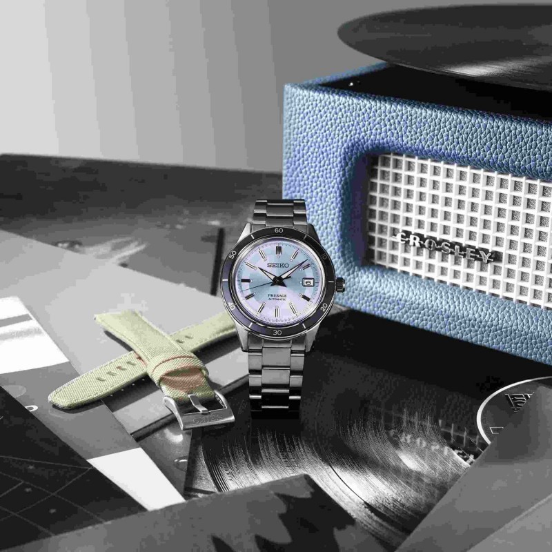 SEIKO Presage Style 60s European Exclusive in 'retro blue' Automatic Ανδρικό Ρολόι SRPL19J1