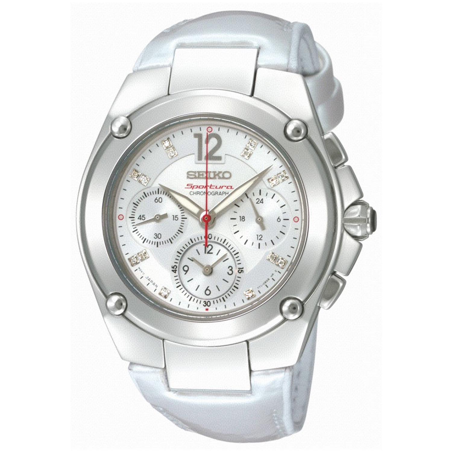Ρολόι γυναικείο Seiko Quartz με Διαμάντια & Χρονογράφο SRW897P1