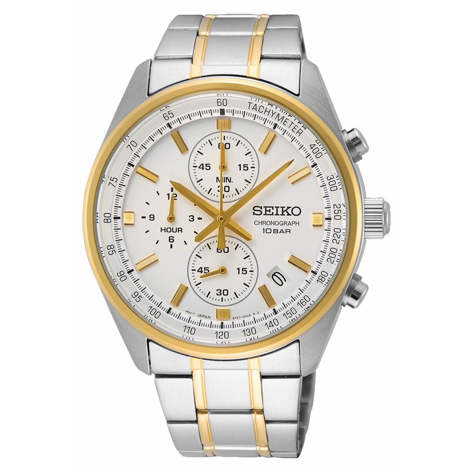 Δίχρωμο ανδρικό ρολόι χρονογράφος SEIKO  SSB380P1