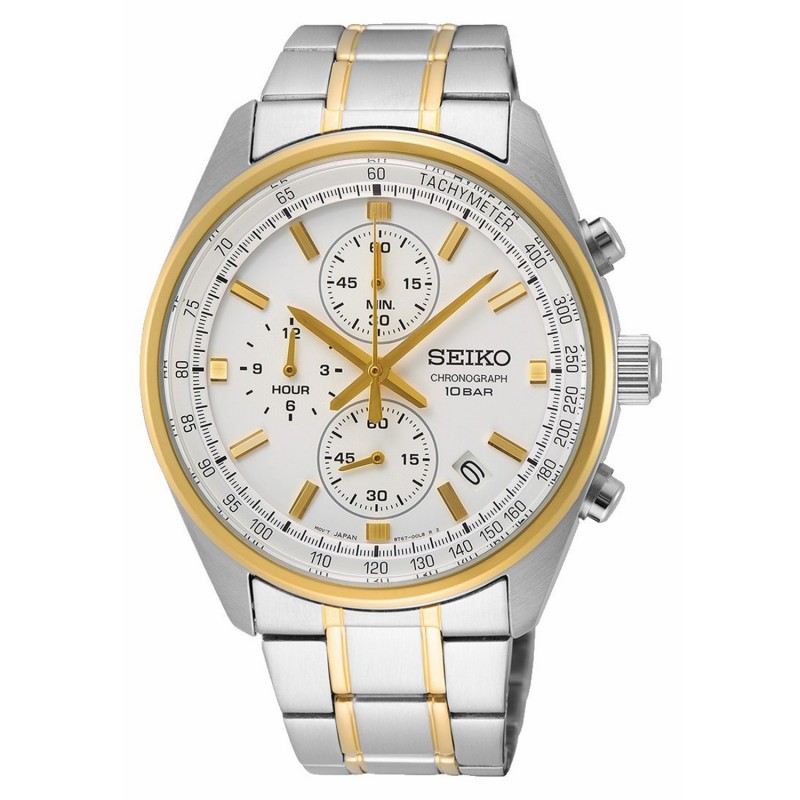 SEIKO Conceptual Series Two Tone Stainless Steel Chronograph SSB380P1