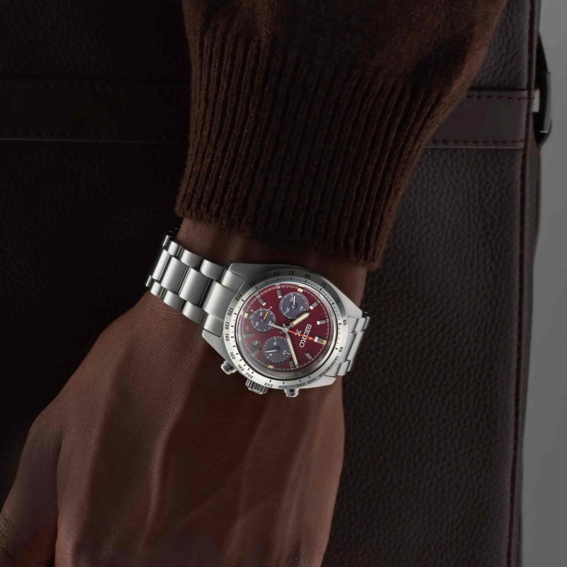 SEIKO Prospex Speedtimer – European Exclusive in Factory Red Solar Ανδρικό Ρολόι SSC953P1