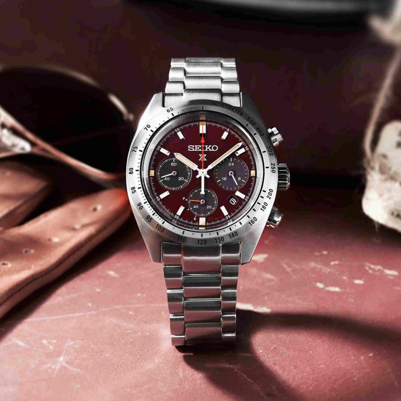 SEIKO Prospex Speedtimer – European Exclusive in Factory Red Solar Ανδρικό Ρολόι SSC953P1